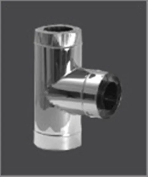 тройник феррум утепленный угол 90° нержавеющий (430/0,5мм)/зеркальный, ф160/250, по воде