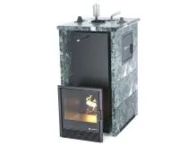 печь для бани изистим геленджик м2 premium в трехстор. кожухе из змеевика вход с тыла закр.верх