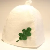 шапка банная с аппликацией, "первая цена" светлый