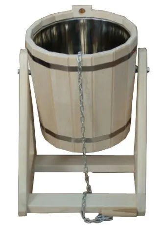 обливное устройство, 16л, лиственница с пластиковой вставкой, 212f, банный эксперт