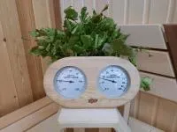 термометр с гигрометром банная станция очки овал канадский кедр, th-20-r, 212f, банный эксперт