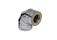 колено феррум утепленное угол 90° нержавеющее (430/0,5мм)/зеркальное ф150/250 по воде