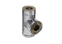 тройник феррум утепленный угол 90° нержавеющий (430/0,5мм)/зеркальный, ф140/210, по воде