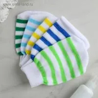 мочалка варежка жесткая массажная, нейлон, доляна