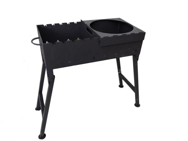 мангал комбинированный с печью под казан d=360 мм 8-12 литров